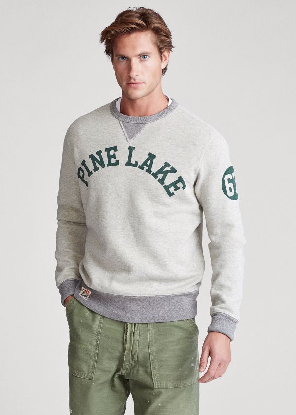 Sudaderas Polo Ralph Lauren Hombre Grises Claro - Fleece Graphic - COPTW1267